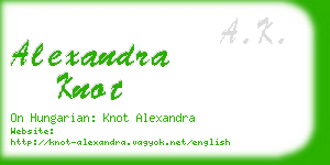 alexandra knot business card